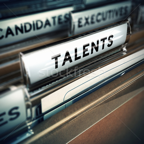 Rekrutacja skupić folderze słowo talent realistyczny Zdjęcia stock © olivier_le_moal