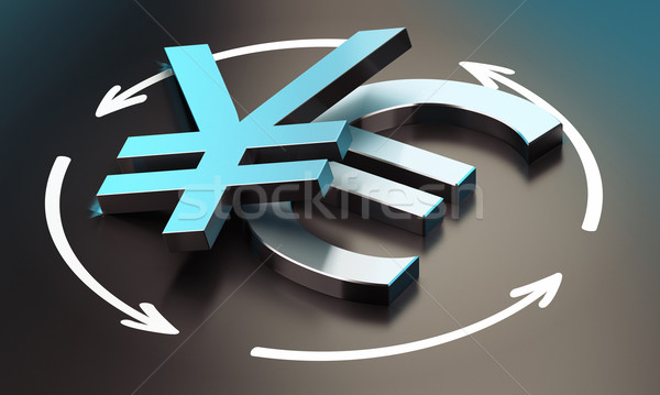 Euro and Yen Symbol. EUR JPY Pair Stock photo © olivier_le_moal
