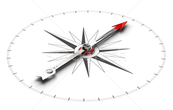 Kompas kierunku perspektywy ilustracja biały symbol Zdjęcia stock © olivier_le_moal