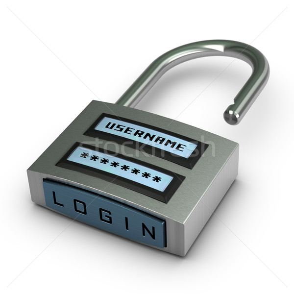 密碼 保護 數字 掛鎖 用戶名 商業照片 © olivier_le_moal