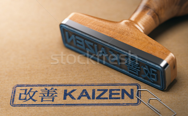Stock photo: Kaizen Word, Continuous Improvement and Lean Manufacturing