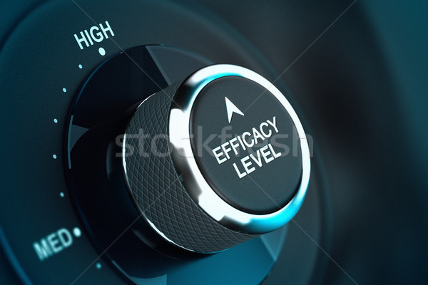Alto nivel eficiencia objetivo botón negro Foto stock © olivier_le_moal