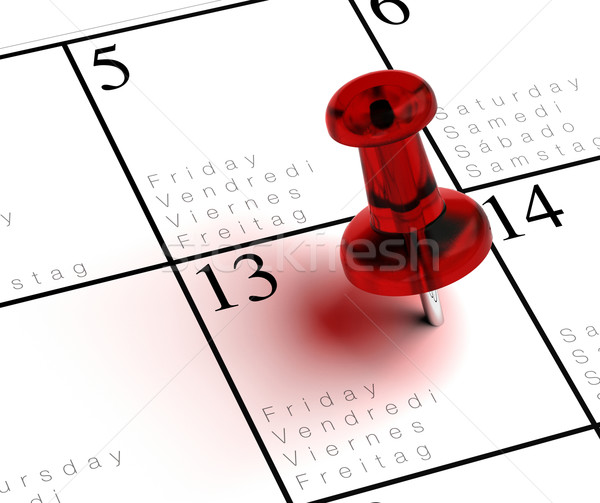 Escrito calendario rojo cumpleanos números programa Foto stock © olivier_le_moal