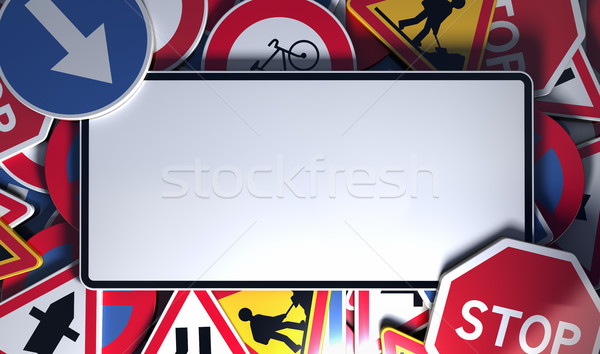 Blank French Road Signs. Stock photo © olivier_le_moal