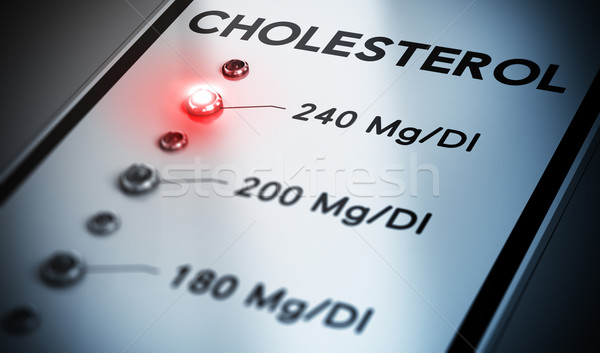 Cholesterin Test Illustration Rotlicht Unschärfe Wirkung Stock foto © olivier_le_moal