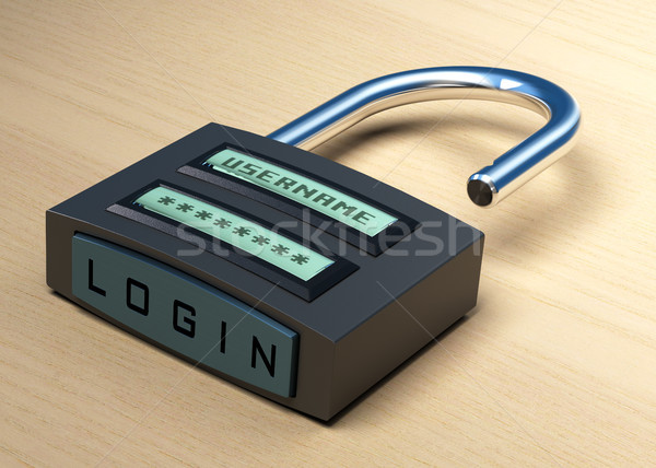 Web access, secured padlock Stock photo © olivier_le_moal