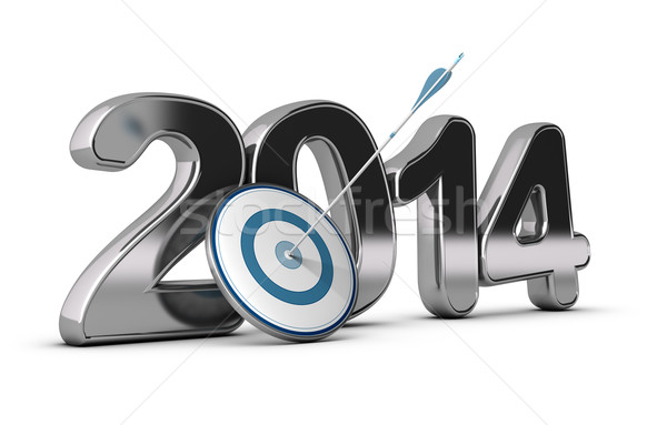 Business Concept - 2014 Objectives Stock photo © olivier_le_moal