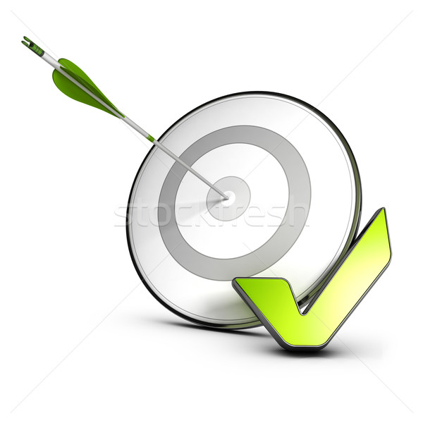 Obiettivi rendering 3d immagine bianco uno verde Foto d'archivio © olivier_le_moal