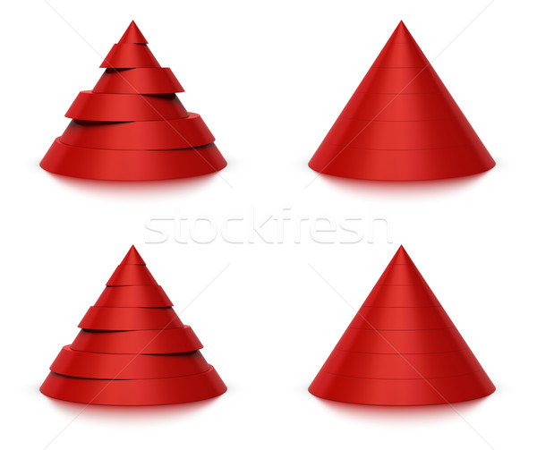 3d conical shape sliced, 6 or 7 levels  Stock photo © olivier_le_moal