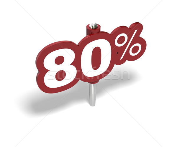 eighty percentage sign, 80 percent Stock photo © olivier_le_moal