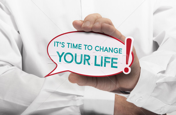 Stock photo: Motivation message, Life Change 