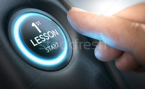 Driving School Concept, First Lesson for a Complete Beginner Stock photo © olivier_le_moal