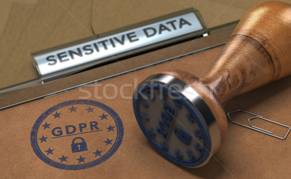 一般的な データ保護 規制 準拠 ラベル ファイル ストックフォト © olivier_le_moal