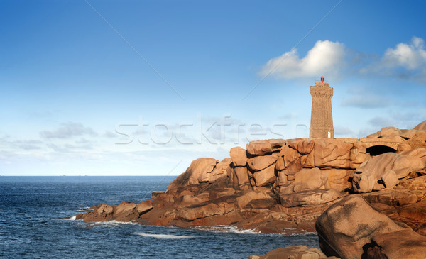 Stock photo: France, brittany, pink granit coast, ploumanac'h lighthouse