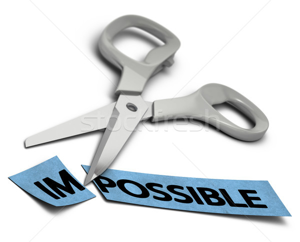 impossible vs possible motivation concept Stock photo © olivier_le_moal