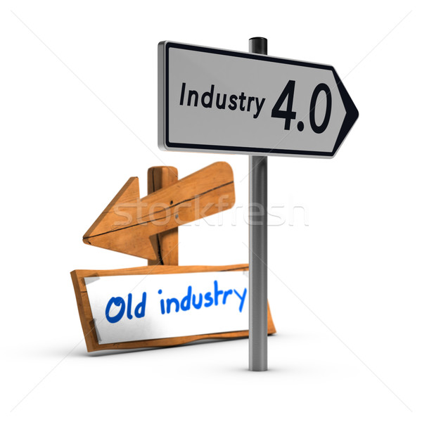 Industry 4.0 vs Old Industry Stock photo © olivier_le_moal