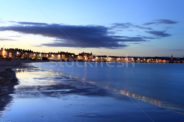 Sera mare tramonto sabbia urbana Foto d'archivio © ollietaylorphotograp