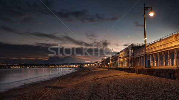 Victorian Promenade Beach Huts Stock photo © ollietaylorphotograp