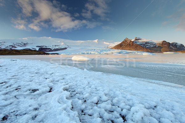 воды природы пейзаж снега горные синий Сток-фото © ollietaylorphotograp