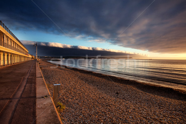 Victorian Promenade Beach Huts Stock photo © ollietaylorphotograp
