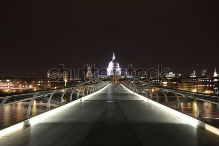 моста Темза реке банка небе здании Сток-фото © ollietaylorphotograp