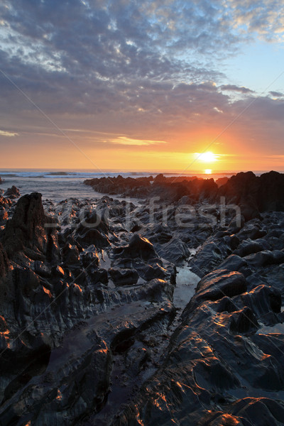 Tramonto settentrionale costa spiaggia meridionale ovest Foto d'archivio © ollietaylorphotograp