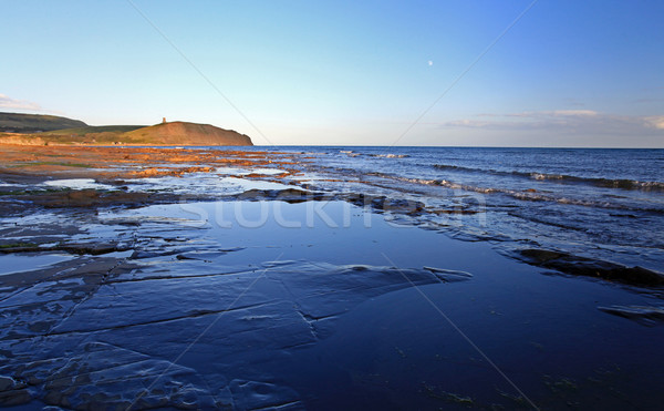 Plage eau coucher du soleil paysage lumière mer [[stock_photo]] © ollietaylorphotograp