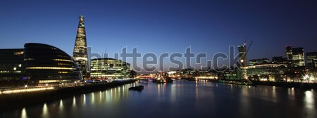 Wolkenkratzer Thames Fluss Bank London Himmel Stock foto © ollietaylorphotograp