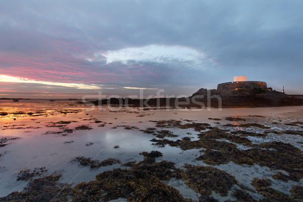 Fort gris canal Royaume-Uni mer [[stock_photo]] © ollietaylorphotograp