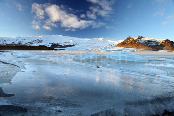 Eau nature paysage neige montagne bleu [[stock_photo]] © ollietaylorphotograp