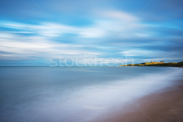 Castello spiaggia panorama mare stelle cielo notturno Foto d'archivio © ollietaylorphotograp