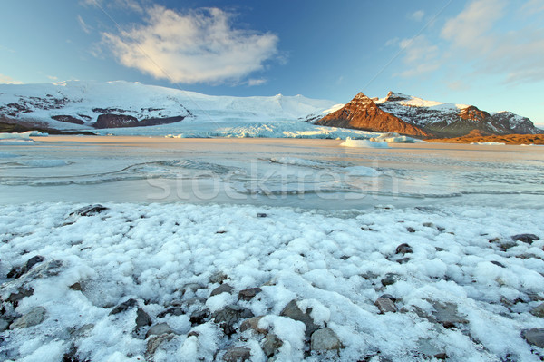 Eau nature paysage neige montagne bleu [[stock_photo]] © ollietaylorphotograp