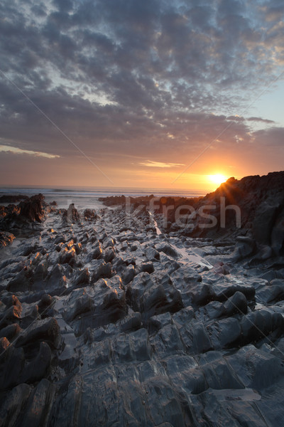 Sunset Woolacombe   North  Devon coast Stock photo © ollietaylorphotograp