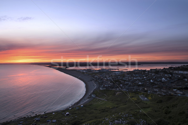 Plage coucher du soleil ciel nature lumière Voyage [[stock_photo]] © ollietaylorphotograp