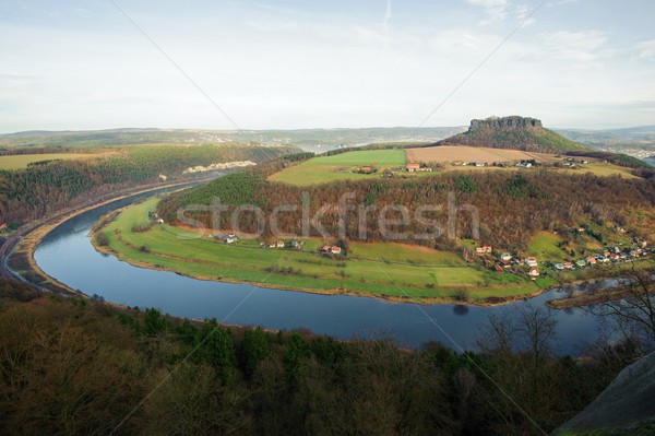 Ansicht Festung Festung Himmel Wasser Gebäude Stock foto © ondrej83