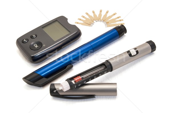 Insulina penne medici tecnologia bianco care Foto d'archivio © ondrej83