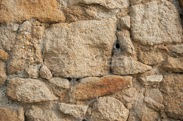 Alten beschädigt Wand Stein Ziegel Hintergrund Stock foto © ondrej83