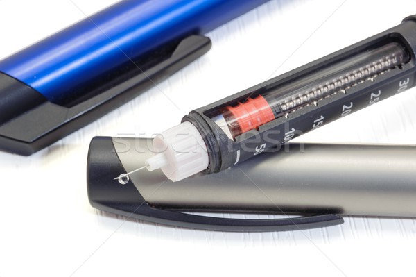 Insulina caneta limpar branco cor cuidar Foto stock © ondrej83