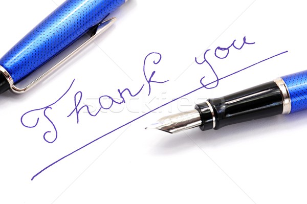 Ink pen and writing thank you Stock photo © ondrej83