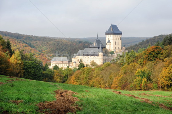 Château belle automne paysage soleil Photo stock © ondrej83