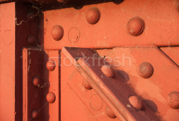 Détail construction rouge pont soleil [[stock_photo]] © ondrej83