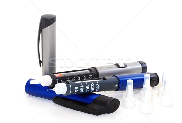 Insulina długopisy dwa otwarte zdrowia tle Zdjęcia stock © ondrej83