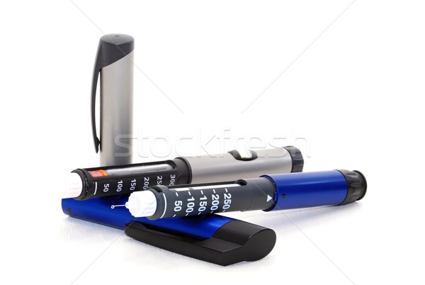 Insulina canetas dois abrir saúde fundo Foto stock © ondrej83