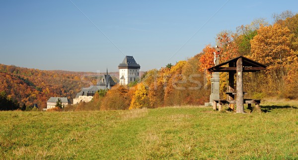 Château automne vue touristiques abri ciel [[stock_photo]] © ondrej83