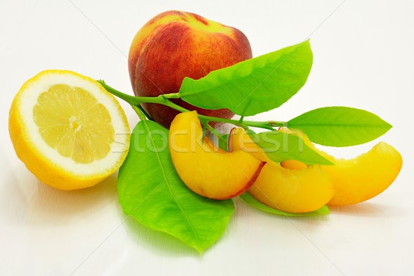 Lemon and peach Stock photo © ondrej83