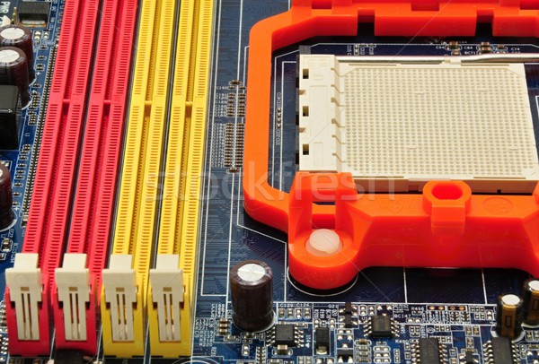 Elektronikus áramkör kicsi színes alkotóelemek alaplap Stock fotó © ondrej83