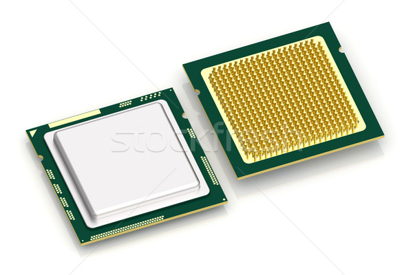 CPU processor on white Stock photo © oneo