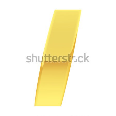 Gold alphabet symbol letter I with gradient reflections isolated on white Stock photo © oneo