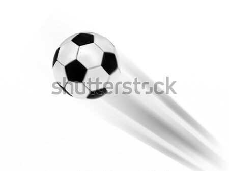 Foto stock: Voador · futebol · branco · prestados · efeito