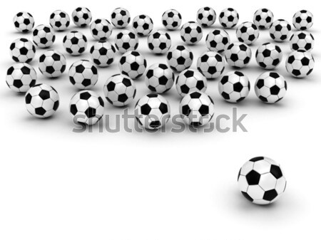 Foto stock: Futebol · branco · prestados · macio · sombras